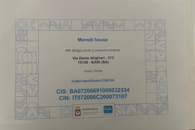바리 Mameli House 아파트 외부 사진